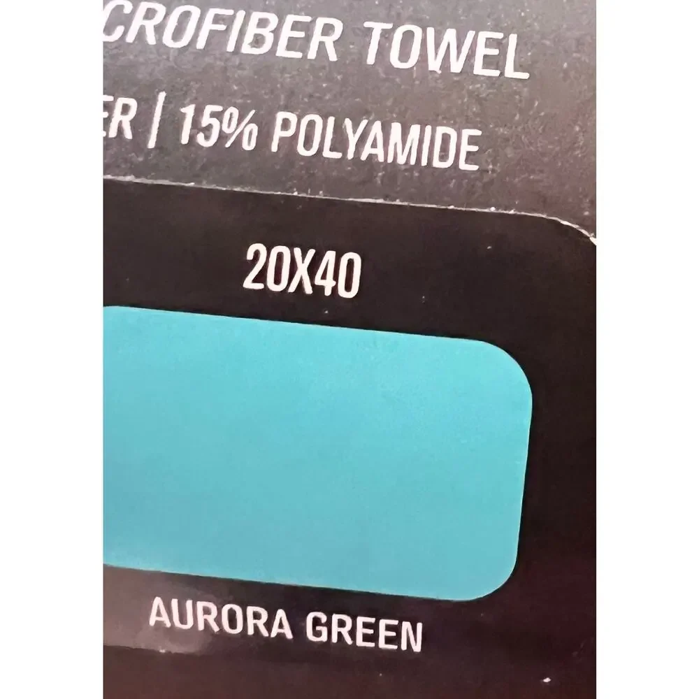 Hurley Aurora Green Hydro-Wick Fitness Microfiber Gym Yoga Outdoor Towel New - Picture 2 of 4